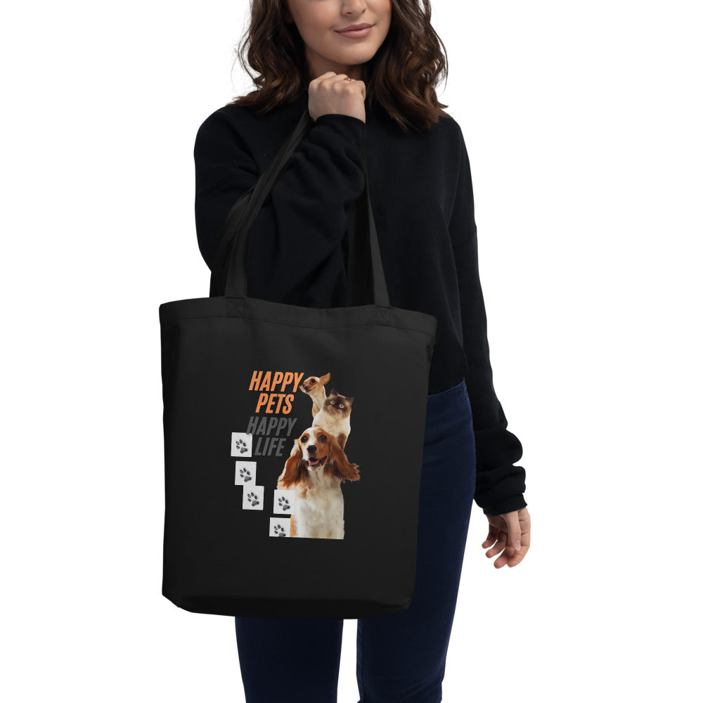 Black Eco Tote Pet Lovers Bag